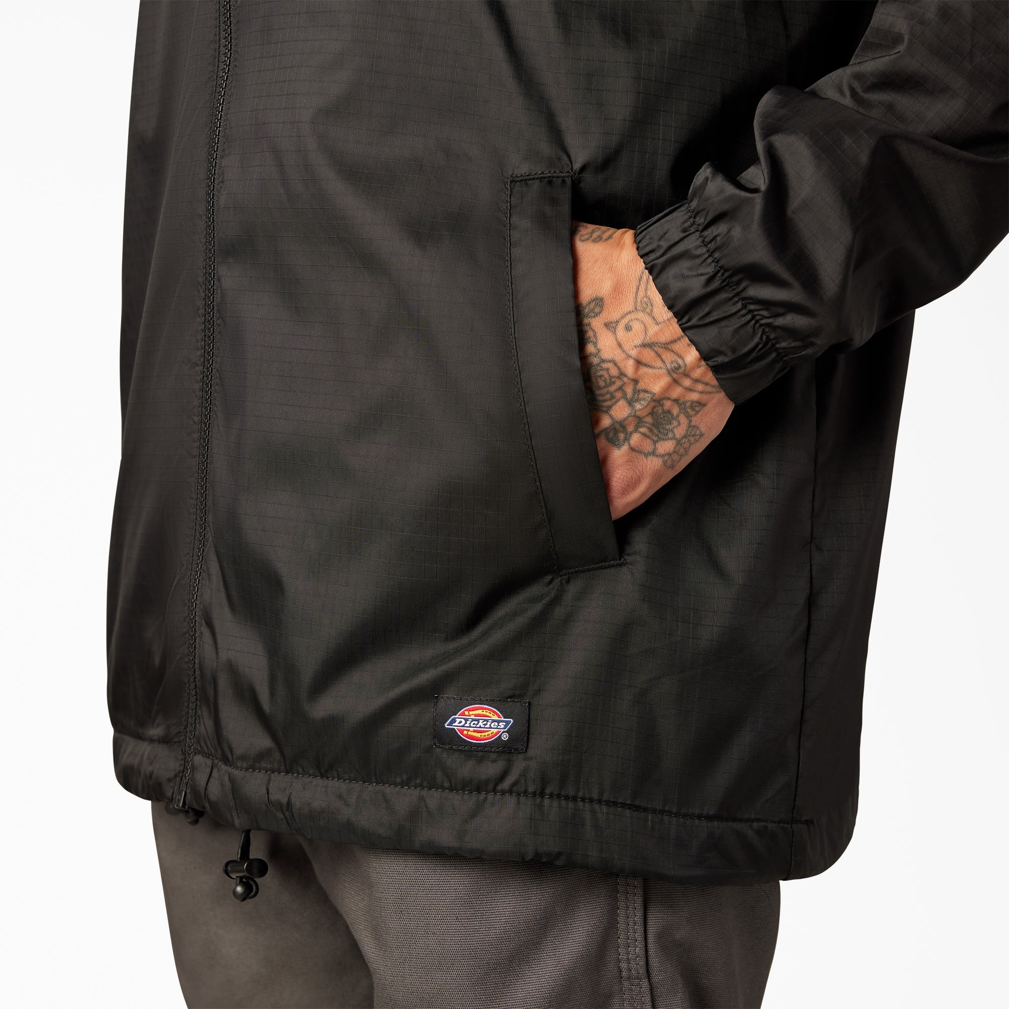 Fleece Lined Nylon Hooded Jacket - Image 9