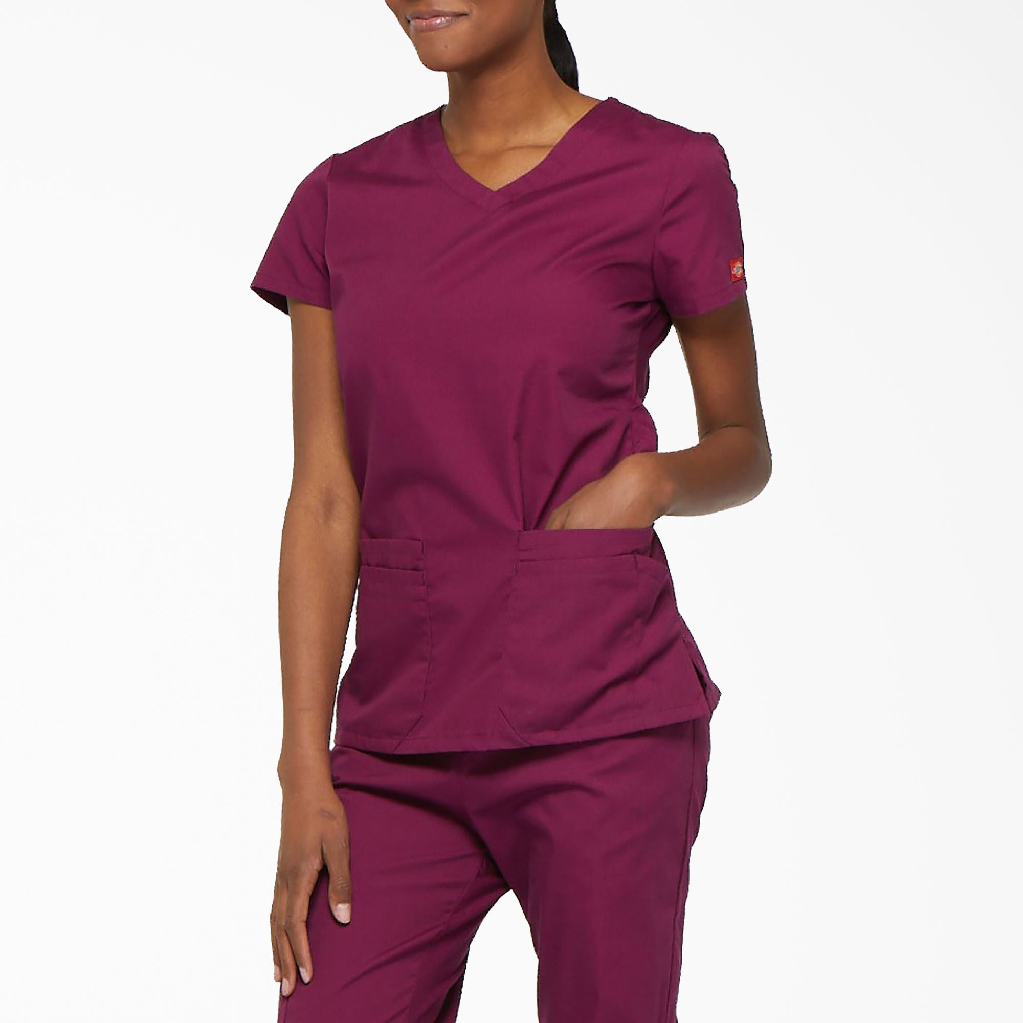 Women's EDS Signature V-Neck Scrub Top - Image 3