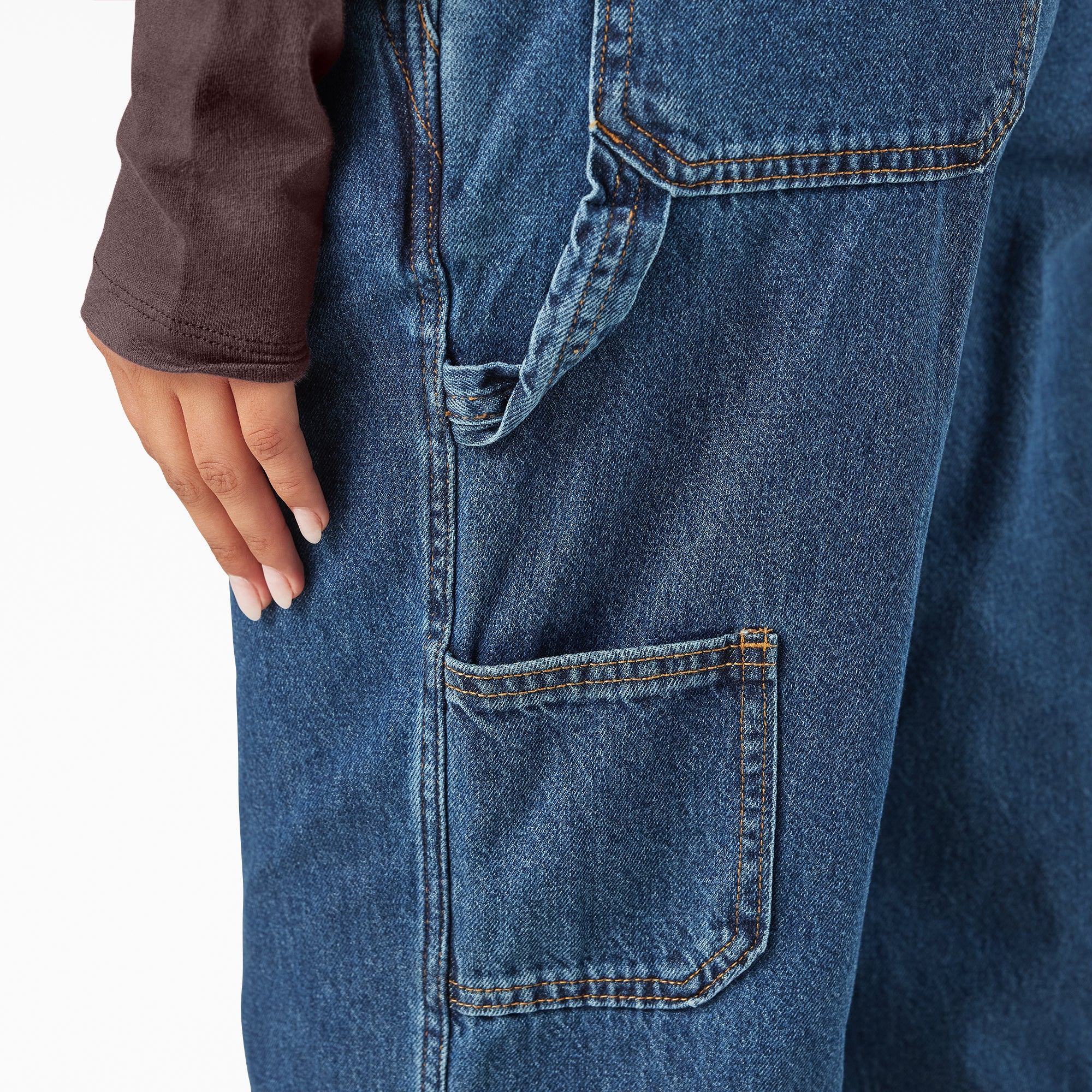 Women's Relaxed Fit Bib Overalls - Image 8