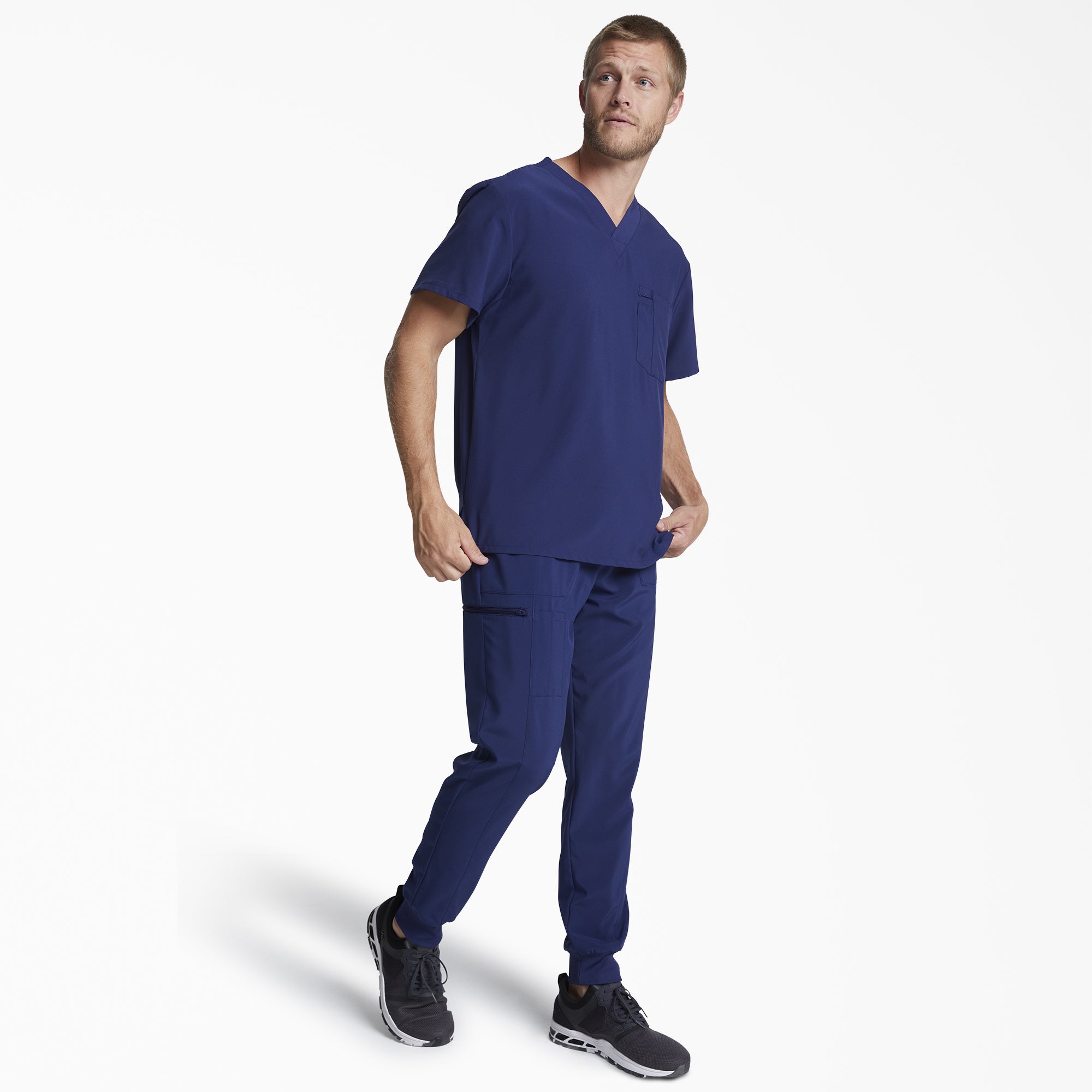 Men's EDS Essentials Tuckable V-Neck Scrub Top - Image 4