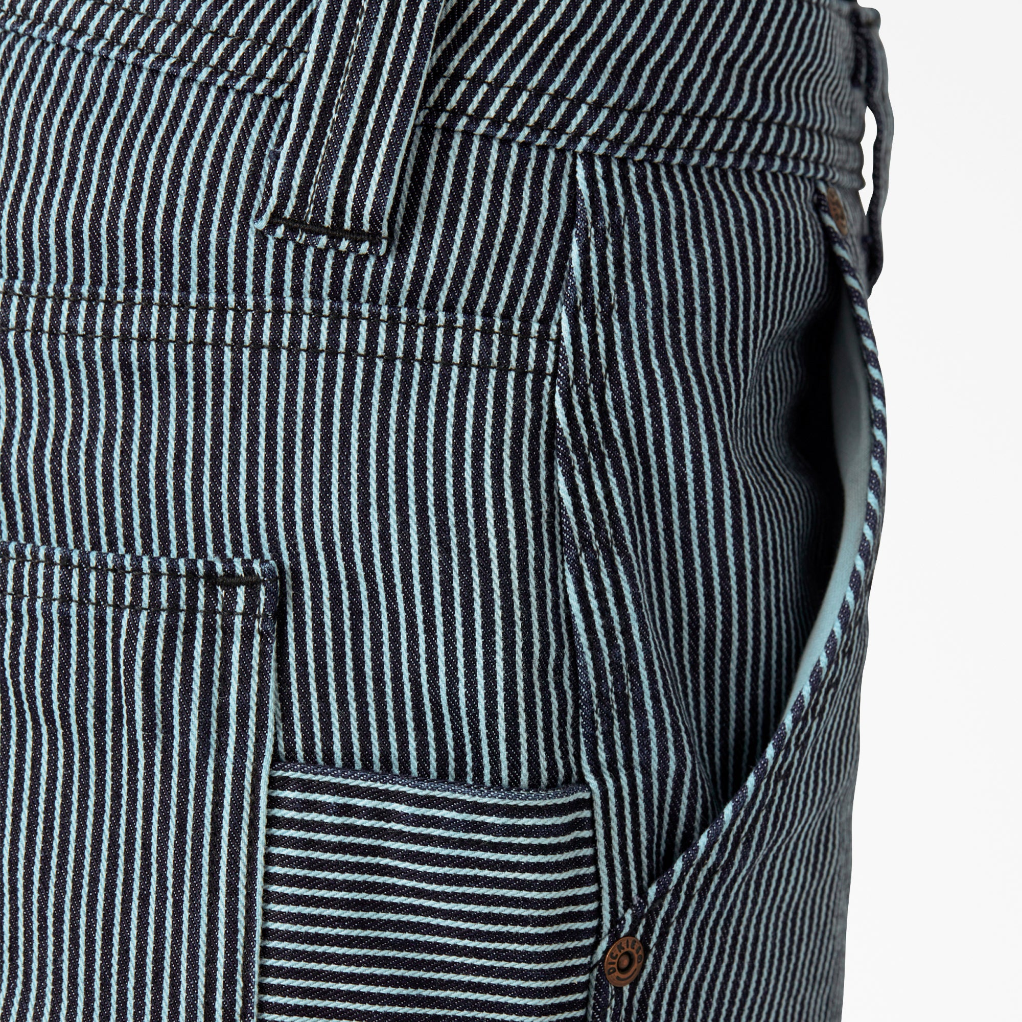 Women's FLEX Relaxed Fit Hickory Stripe Carpenter Pants - Image 6