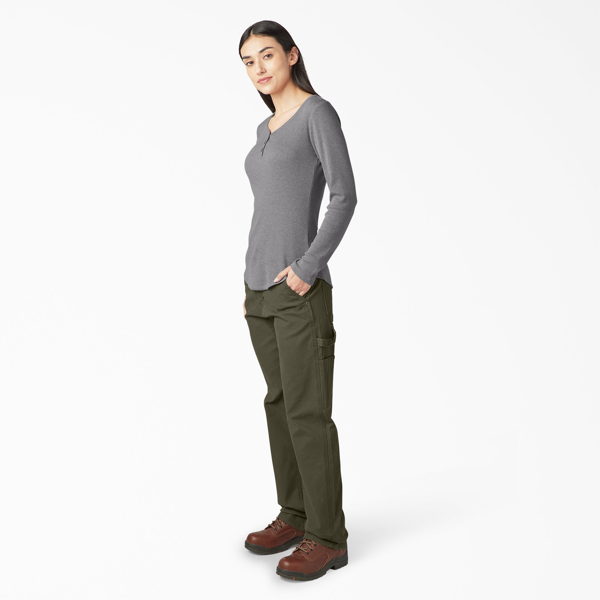 Women's Henley Long Sleeve Shirt - Image 4