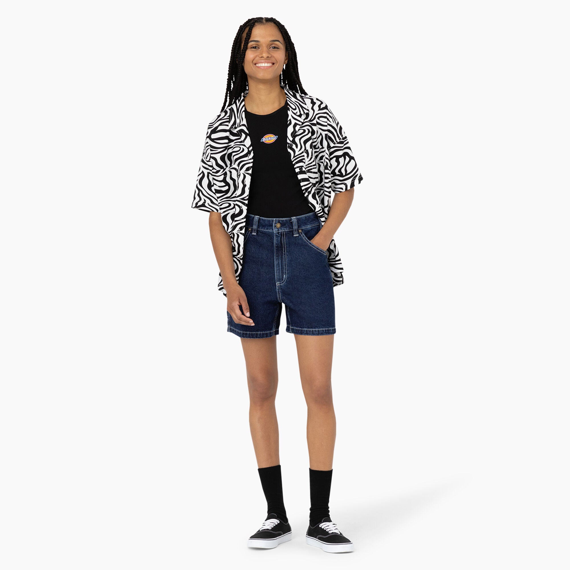Women's Carpenter Jean Shorts. 5 - Image 5