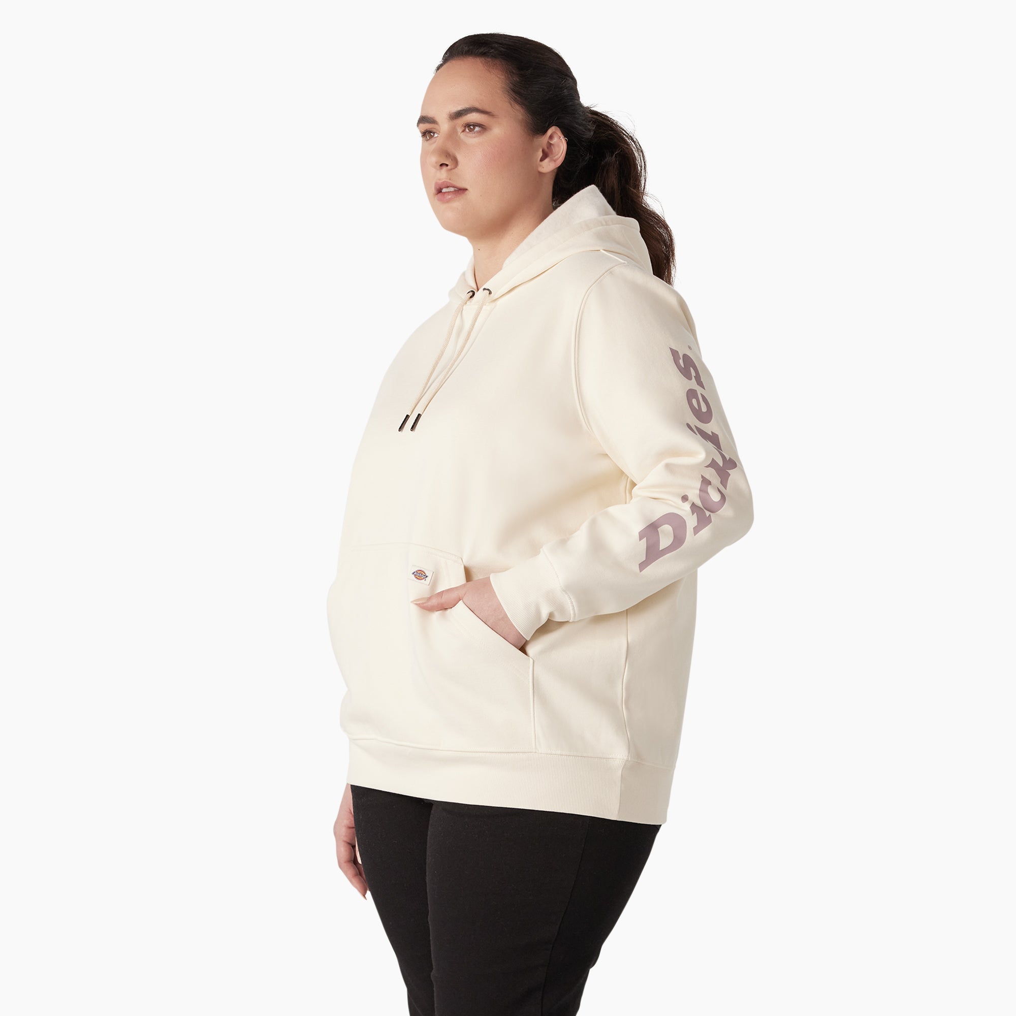 Women's Plus Water Repellent Sleeve Logo Hoodie - Image 3