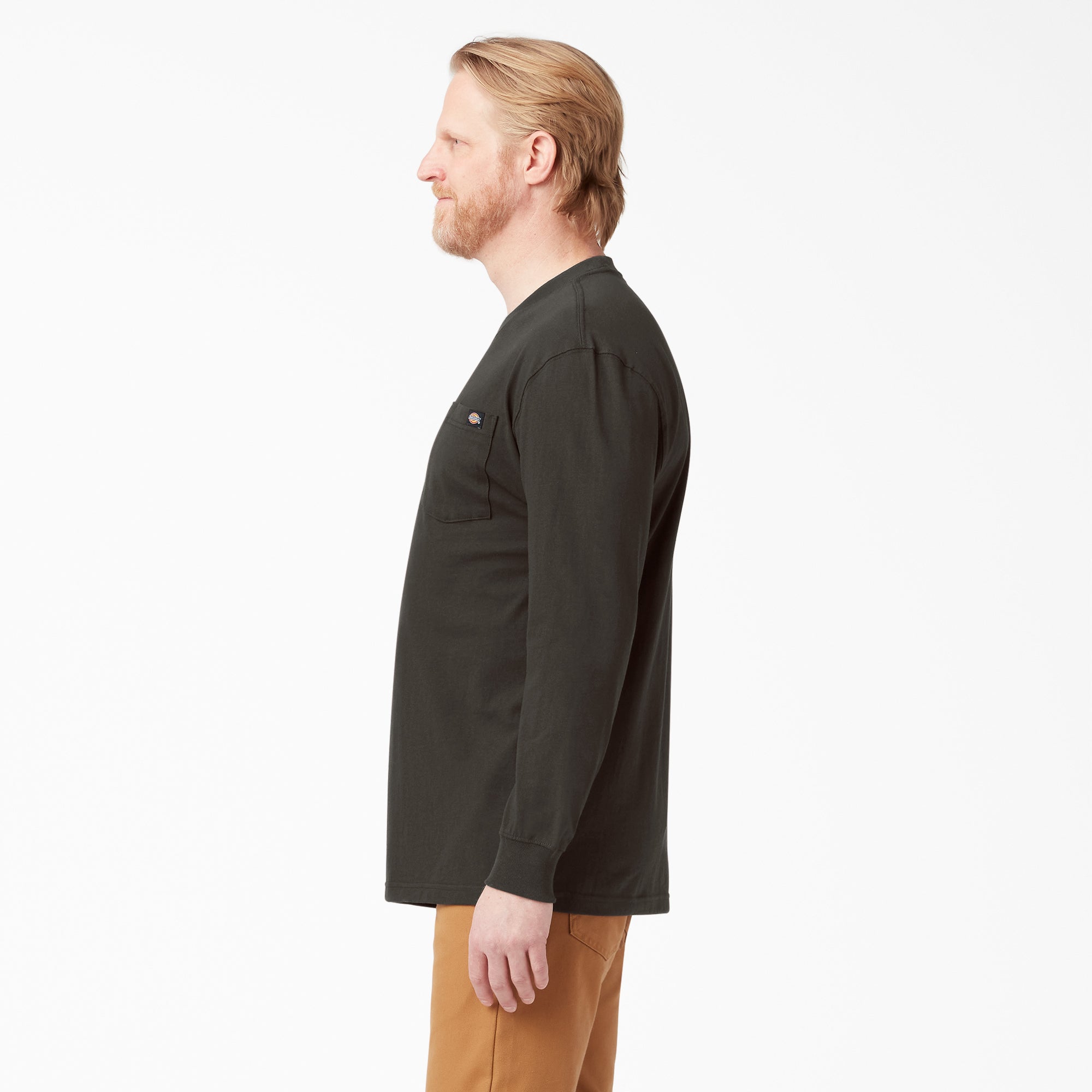 Heavyweight Long Sleeve Pocket T-Shirt - Image 3