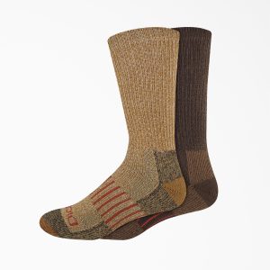 Steel Toe Moisture Control Crew Socks. Size 6-12. 2-Pack