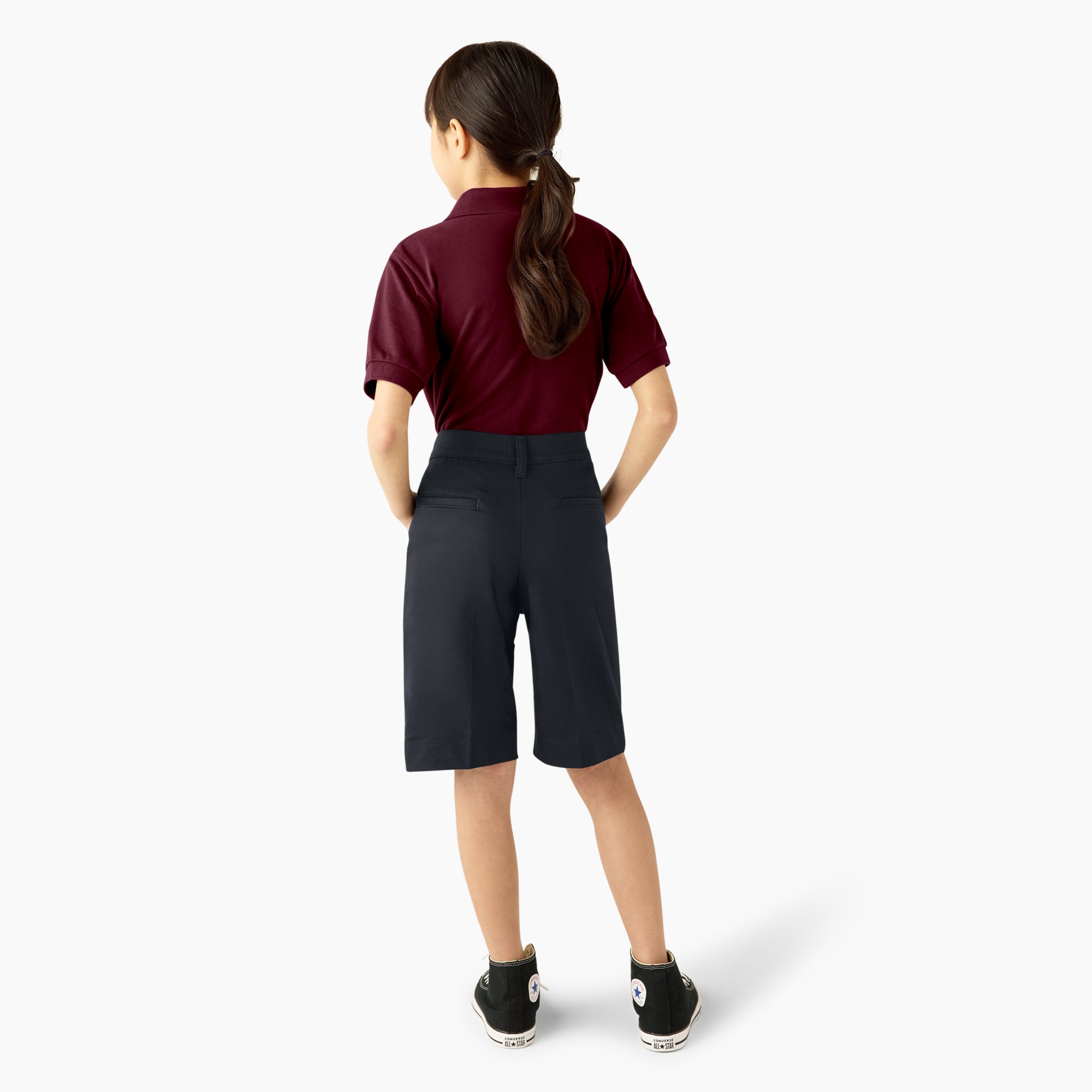 Girls' Classic Fit Bermuda Shorts. 4-20 - Image 5