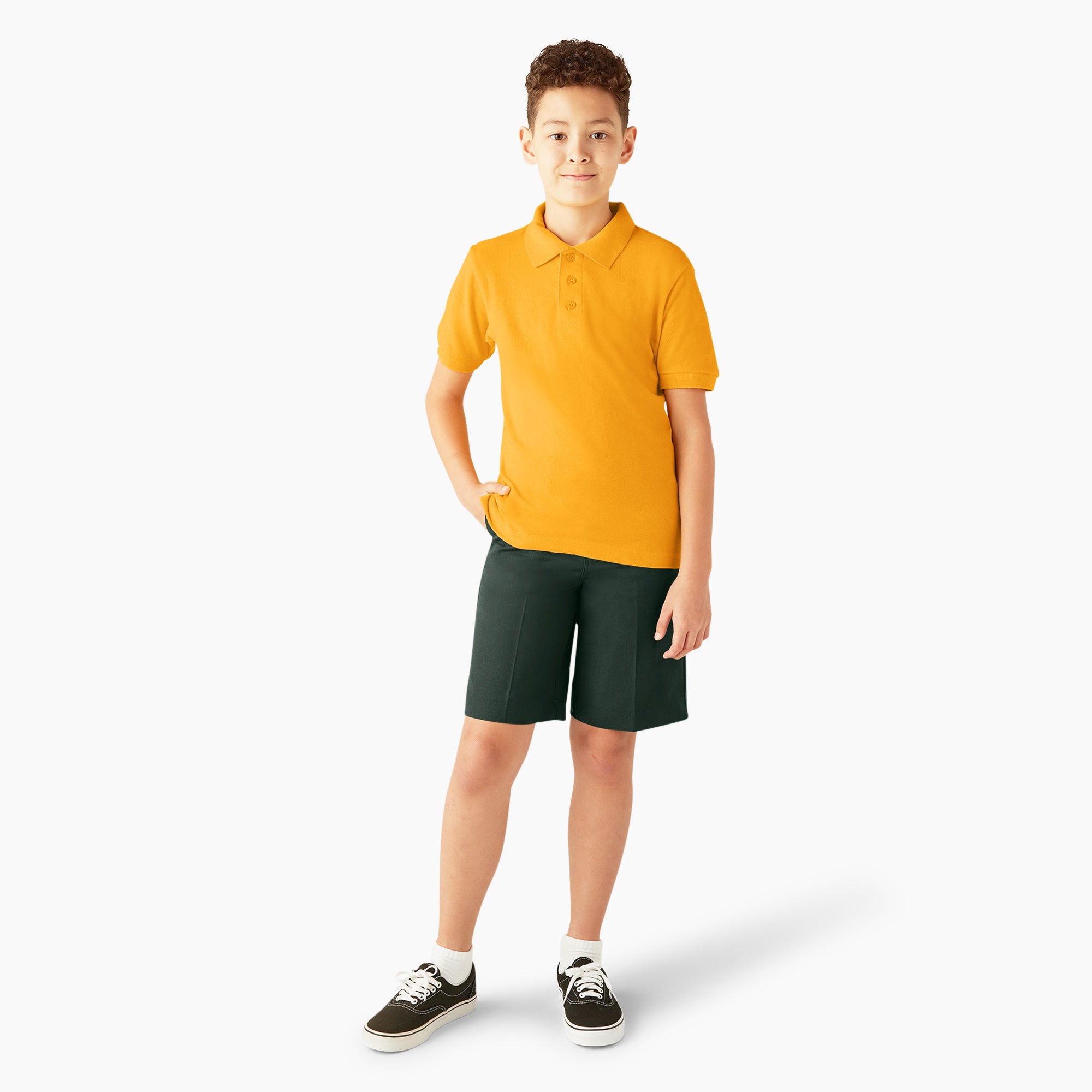 Kids' Piqu Short Sleeve Polo - Image 4