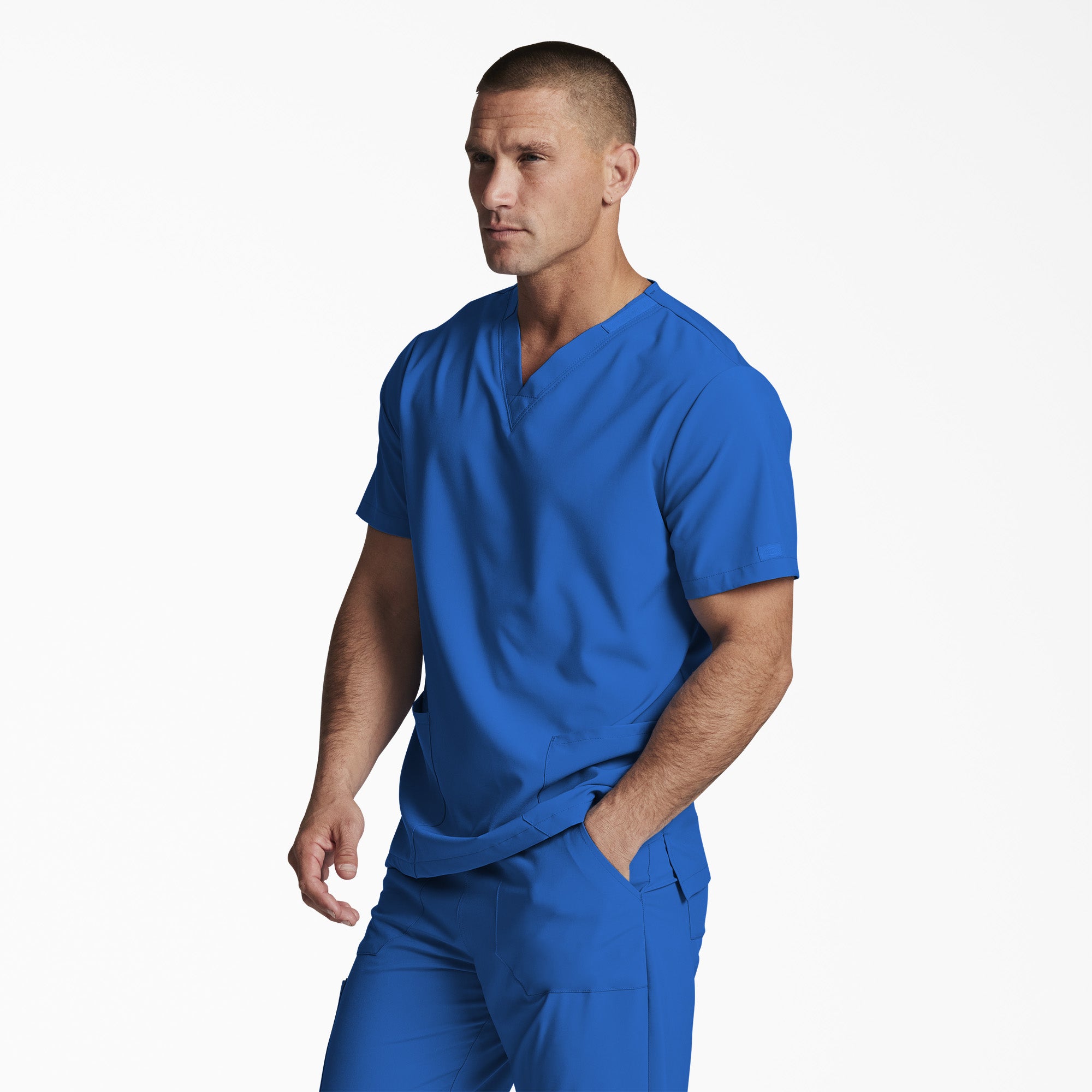 Unisex EDS Essentials V-Neck Scrub Top - Image 3