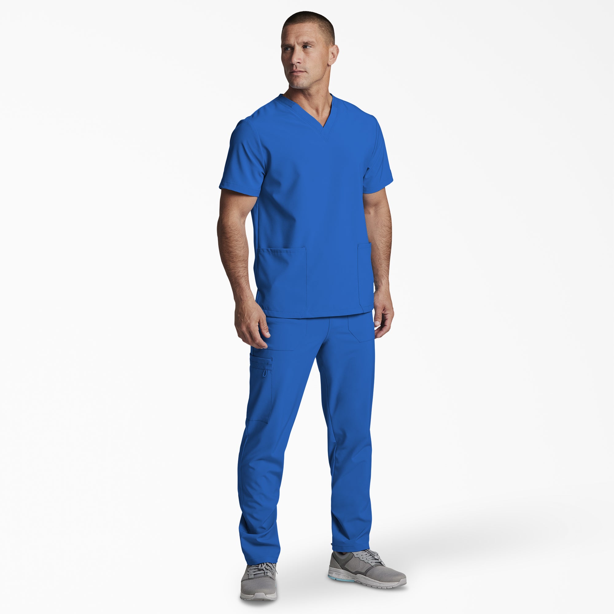 Unisex EDS Essentials V-Neck Scrub Top - Image 4