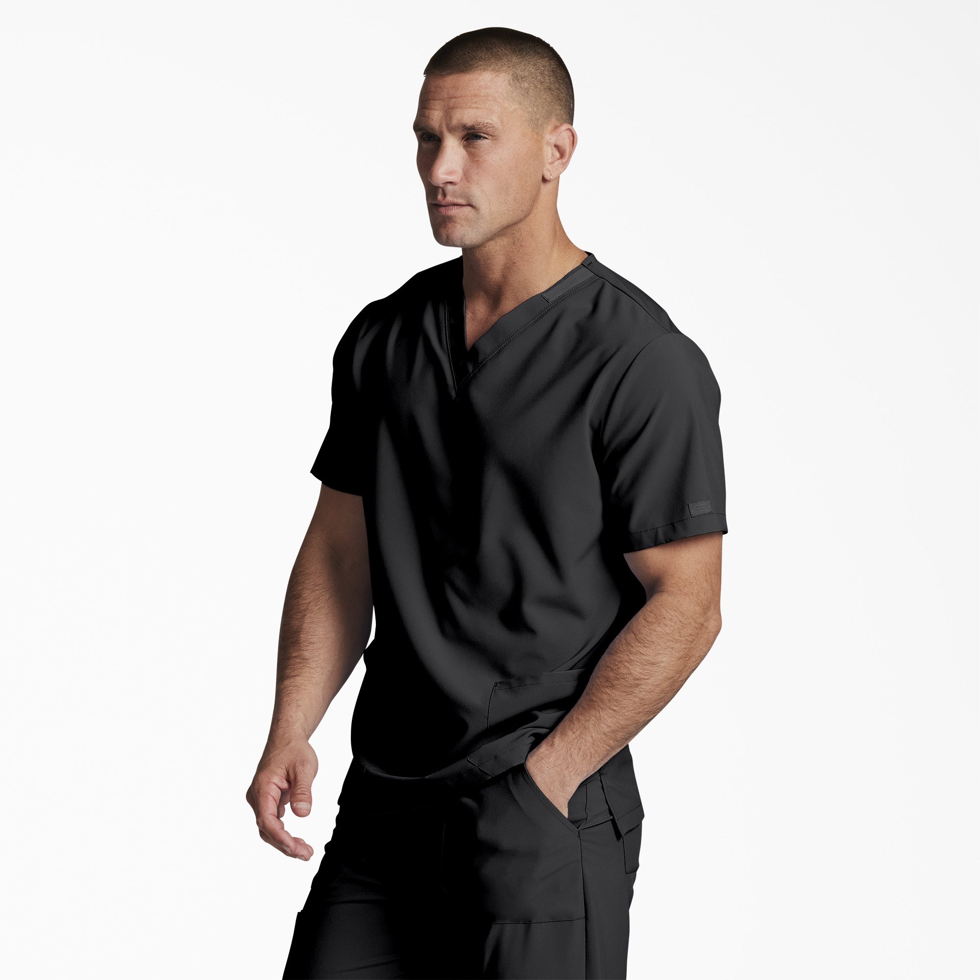Unisex EDS Essentials V-Neck Scrub Top - Image 3