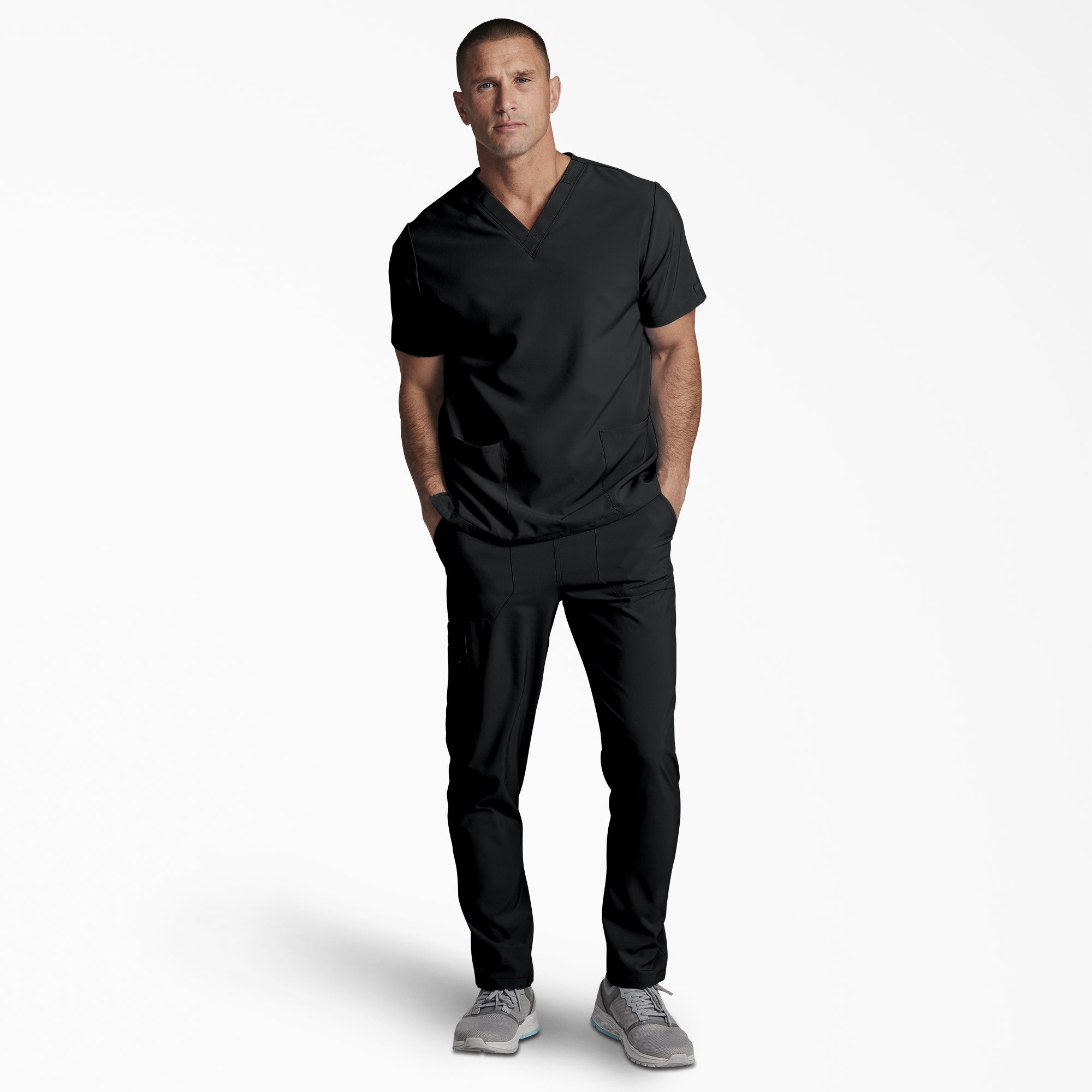 Unisex EDS Essentials V-Neck Scrub Top - Image 4