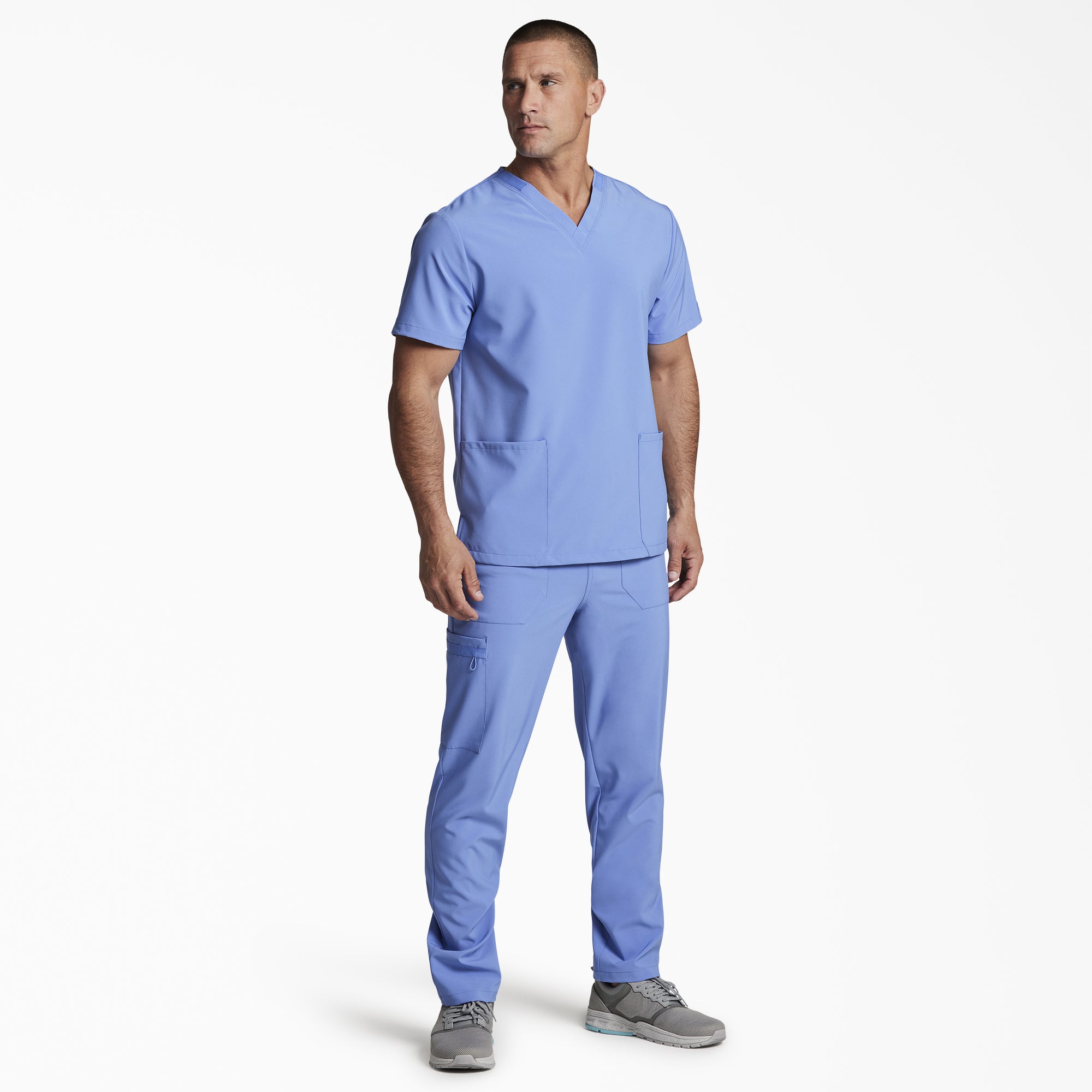 Unisex EDS Essentials V-Neck Scrub Top - Image 4