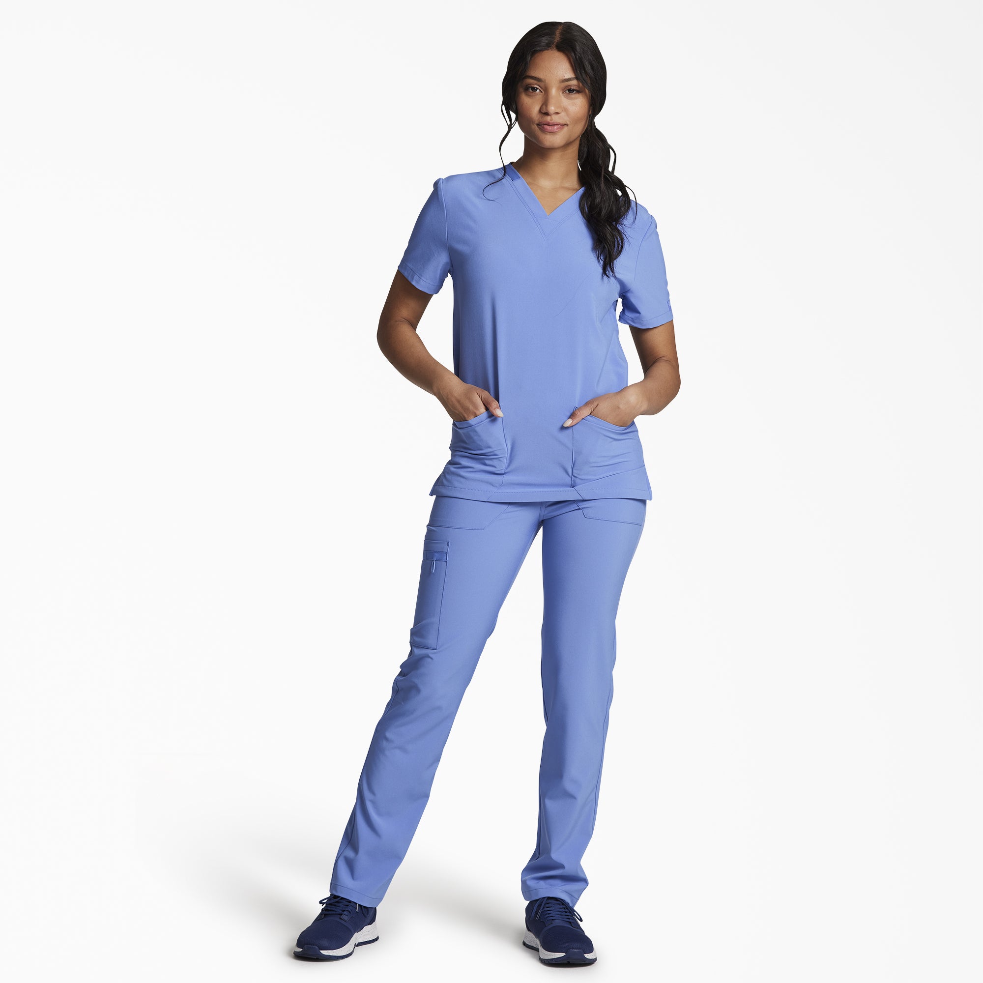 Unisex EDS Essentials V-Neck Scrub Top - Image 5