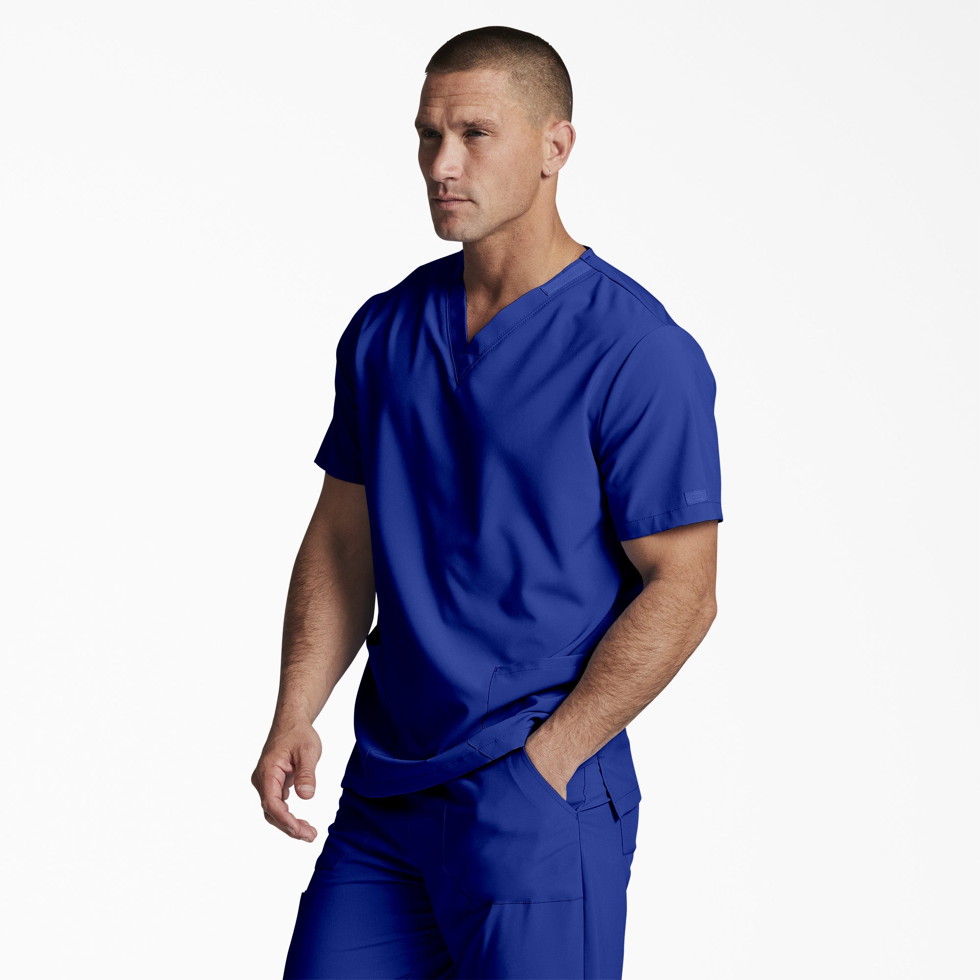 Unisex EDS Essentials V-Neck Scrub Top - Image 3