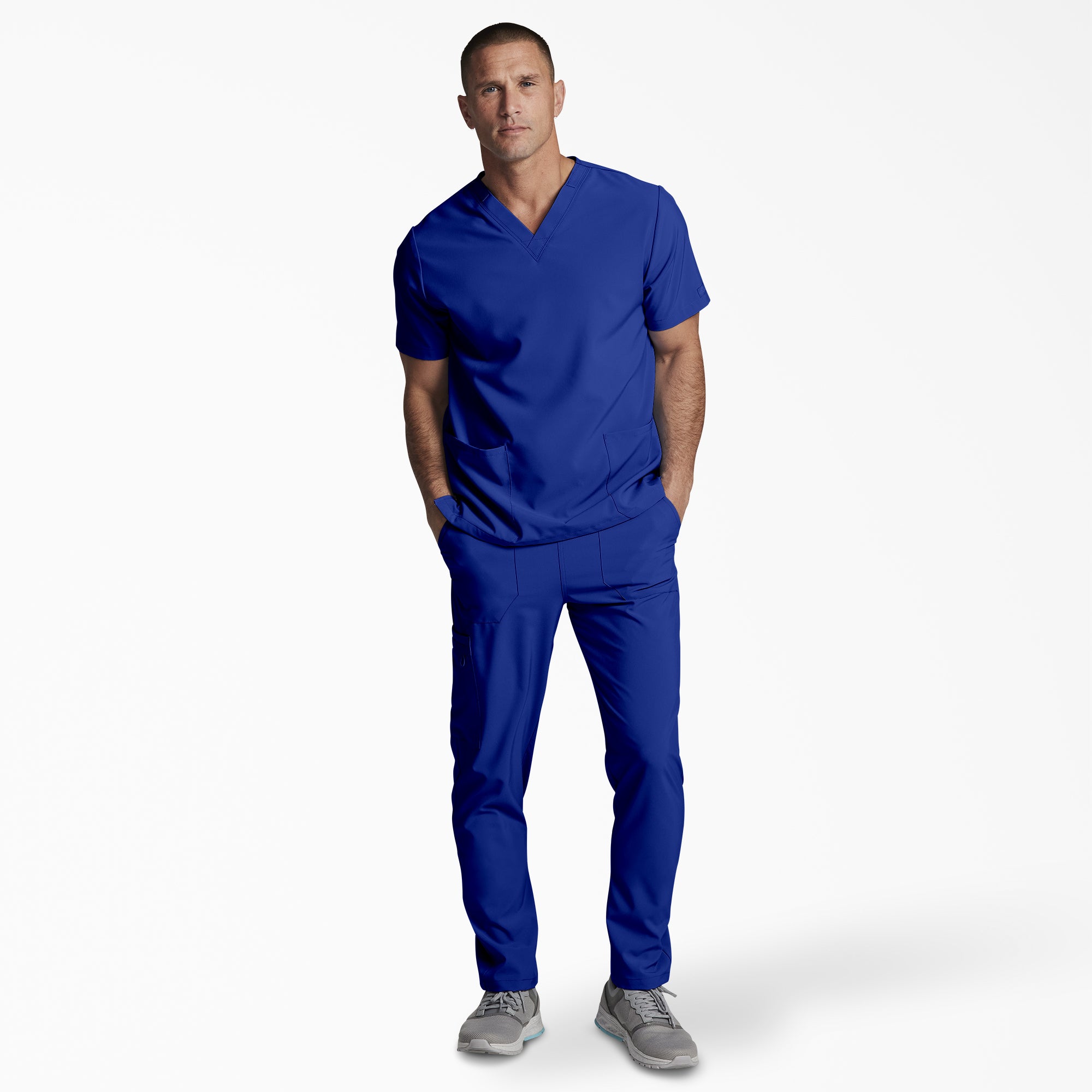 Unisex EDS Essentials V-Neck Scrub Top - Image 4