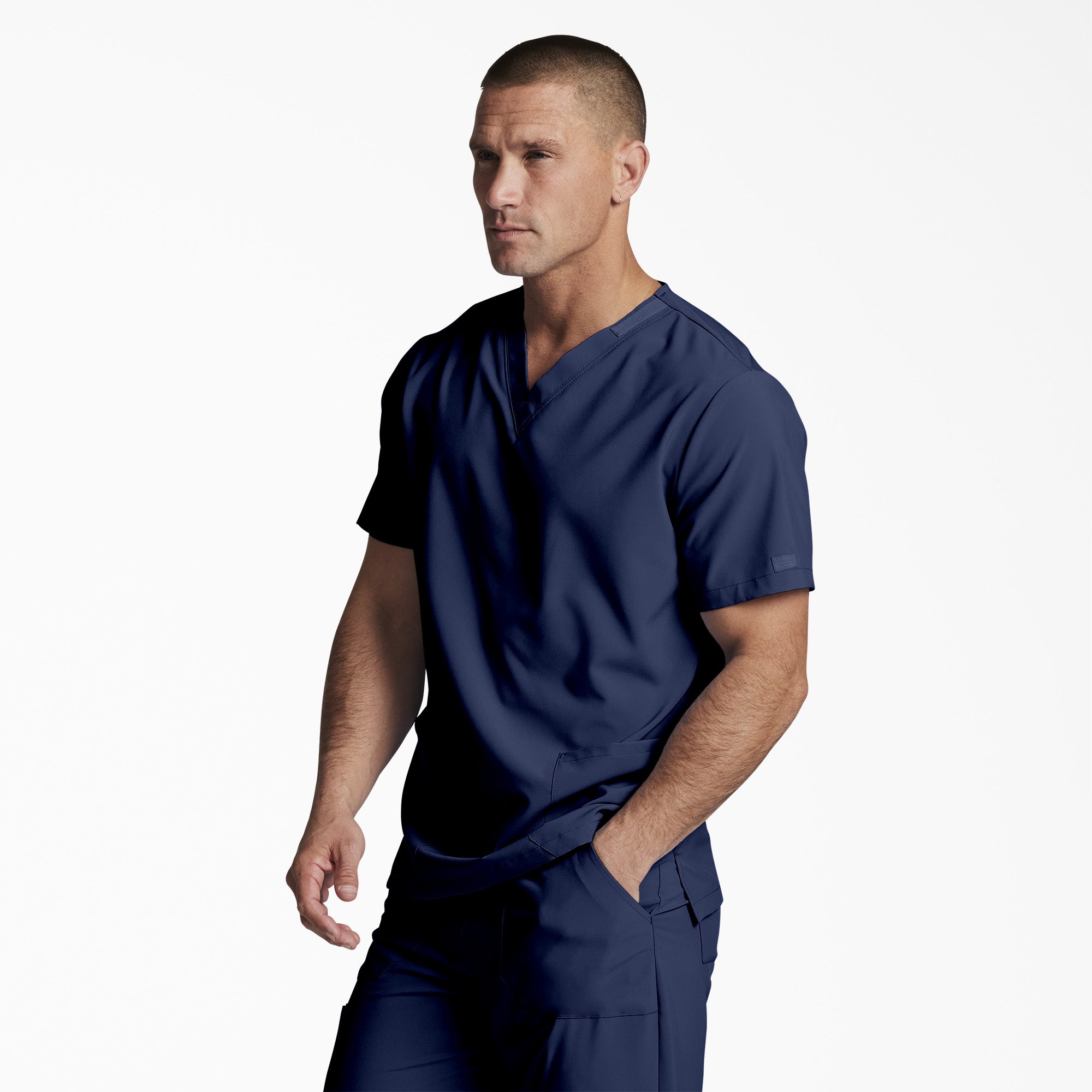 Unisex EDS Essentials V-Neck Scrub Top - Image 3