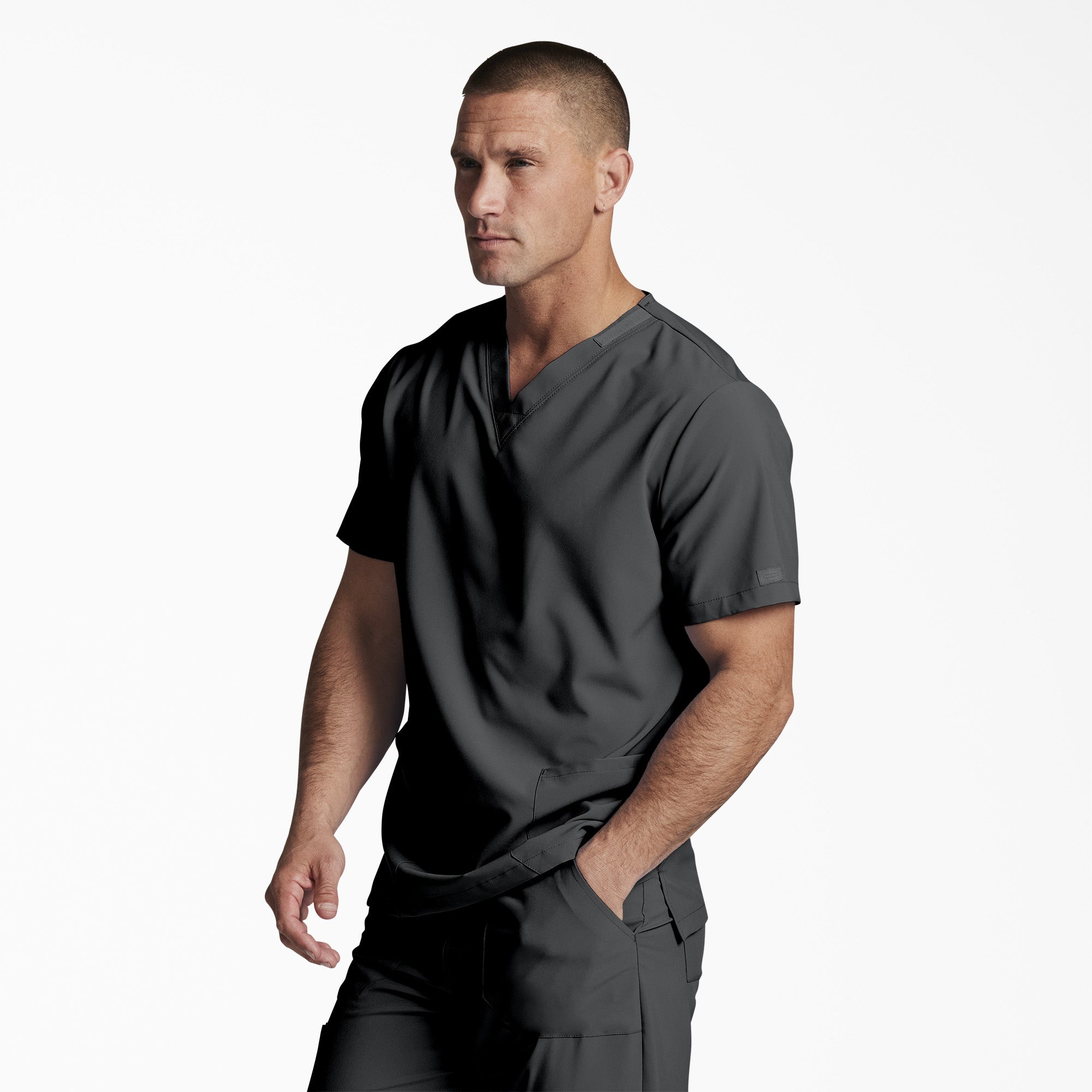 Unisex EDS Essentials V-Neck Scrub Top - Image 3