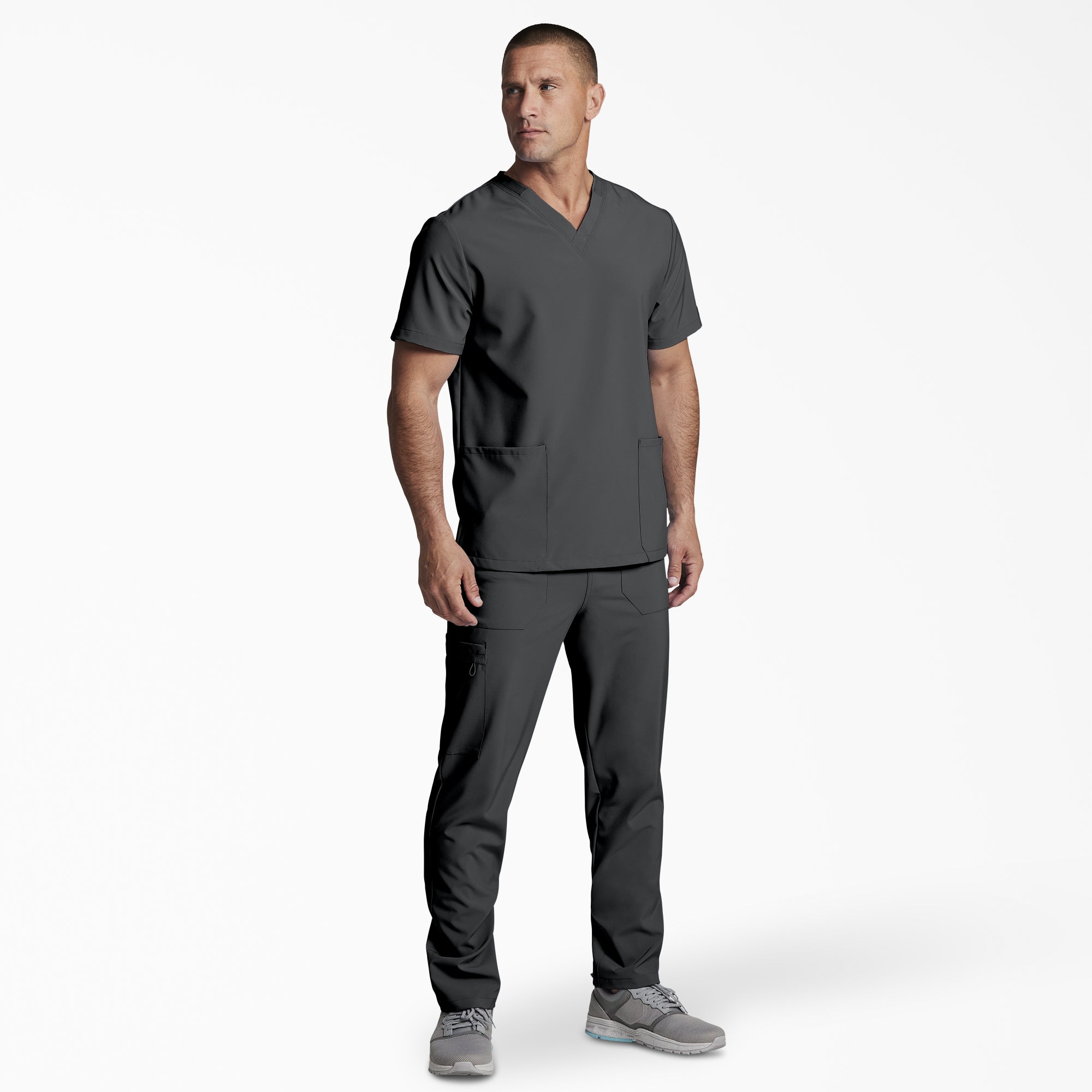 Unisex EDS Essentials V-Neck Scrub Top - Image 4