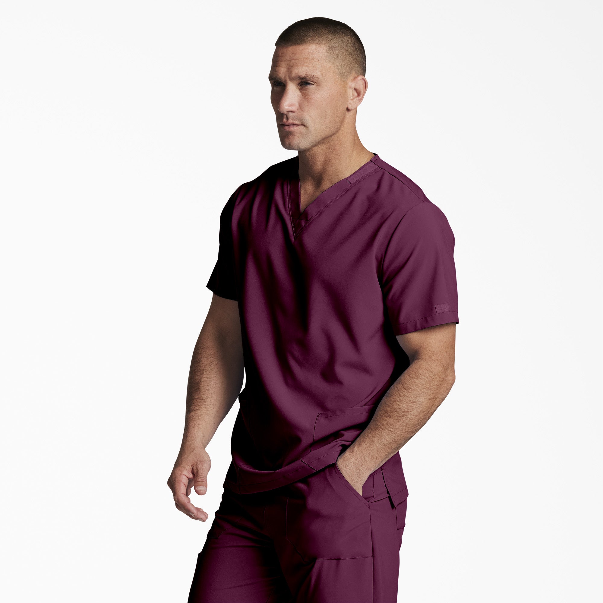 Unisex EDS Essentials V-Neck Scrub Top - Image 3