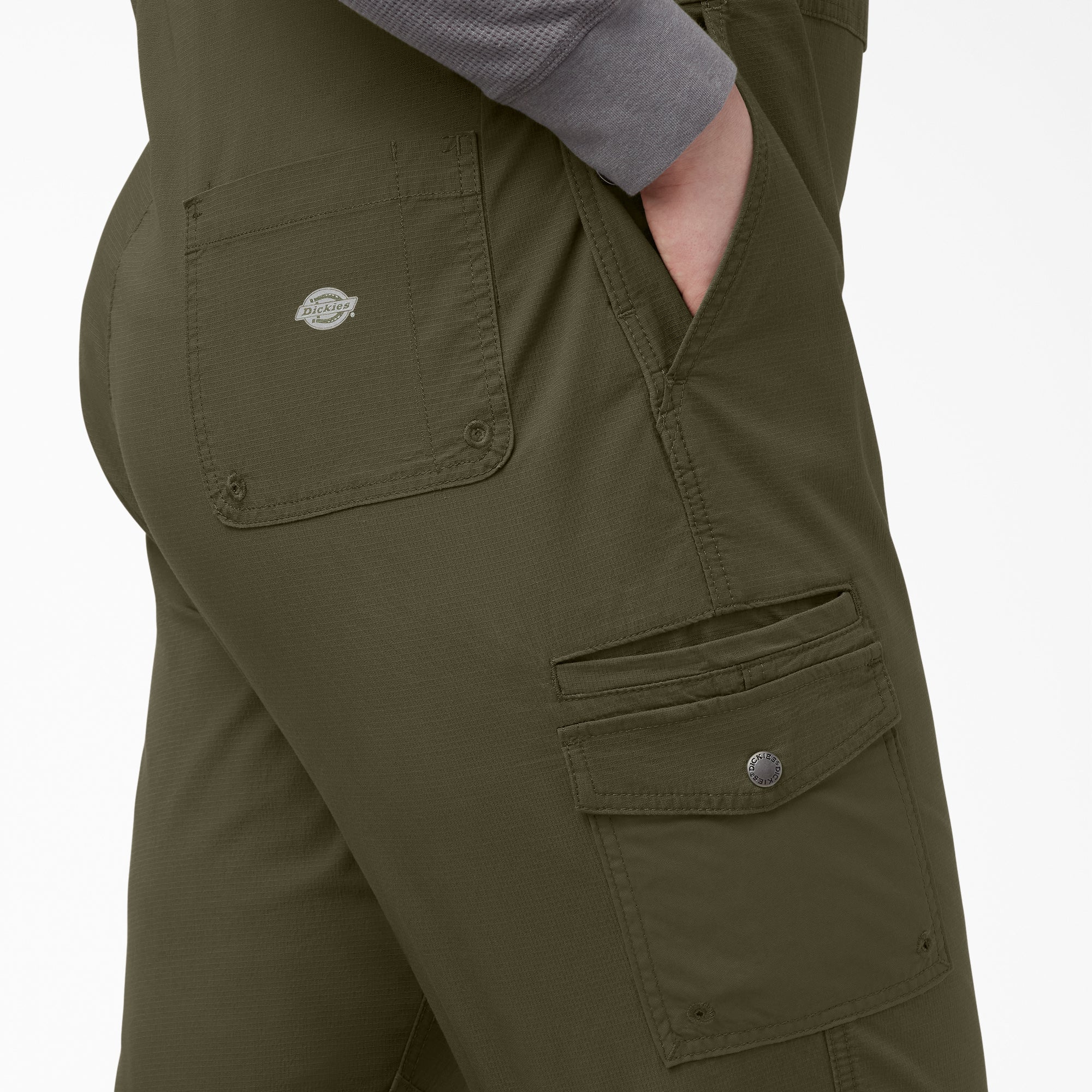 Women's Plus Cooling Ripstop Bib Overalls - Image 6